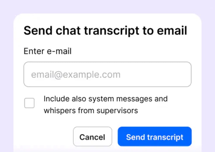 send transcript