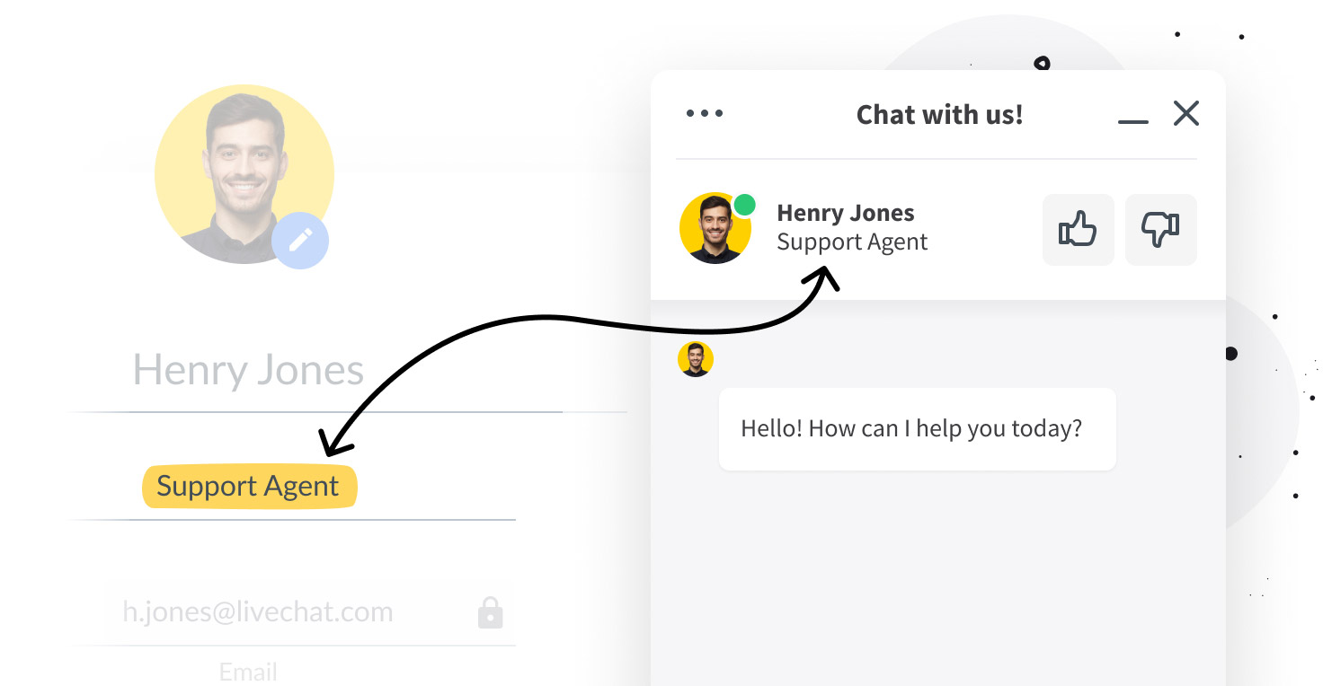 Displaying job title in LiveChat® app