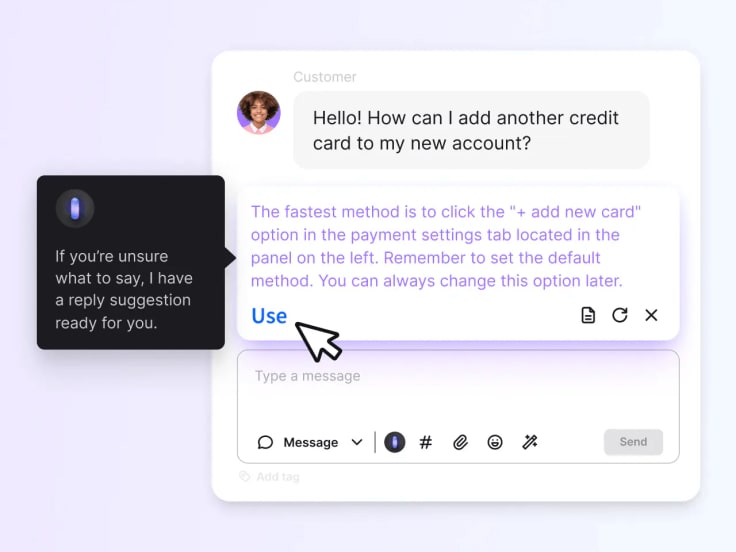 livechat suggested reply