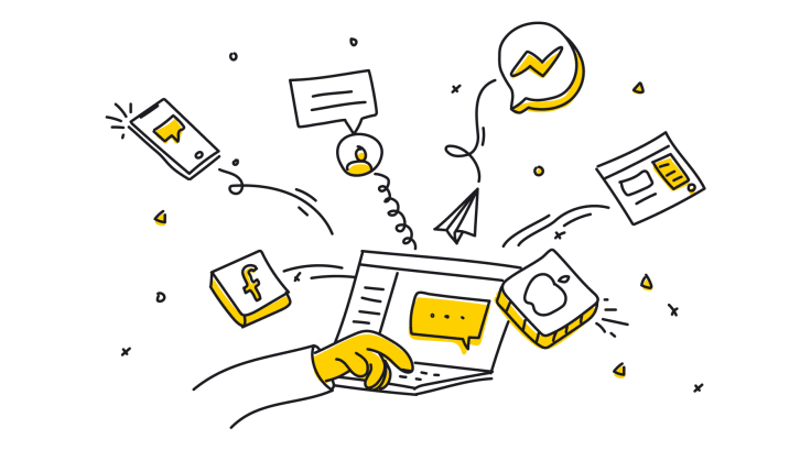 Communication channels illustration