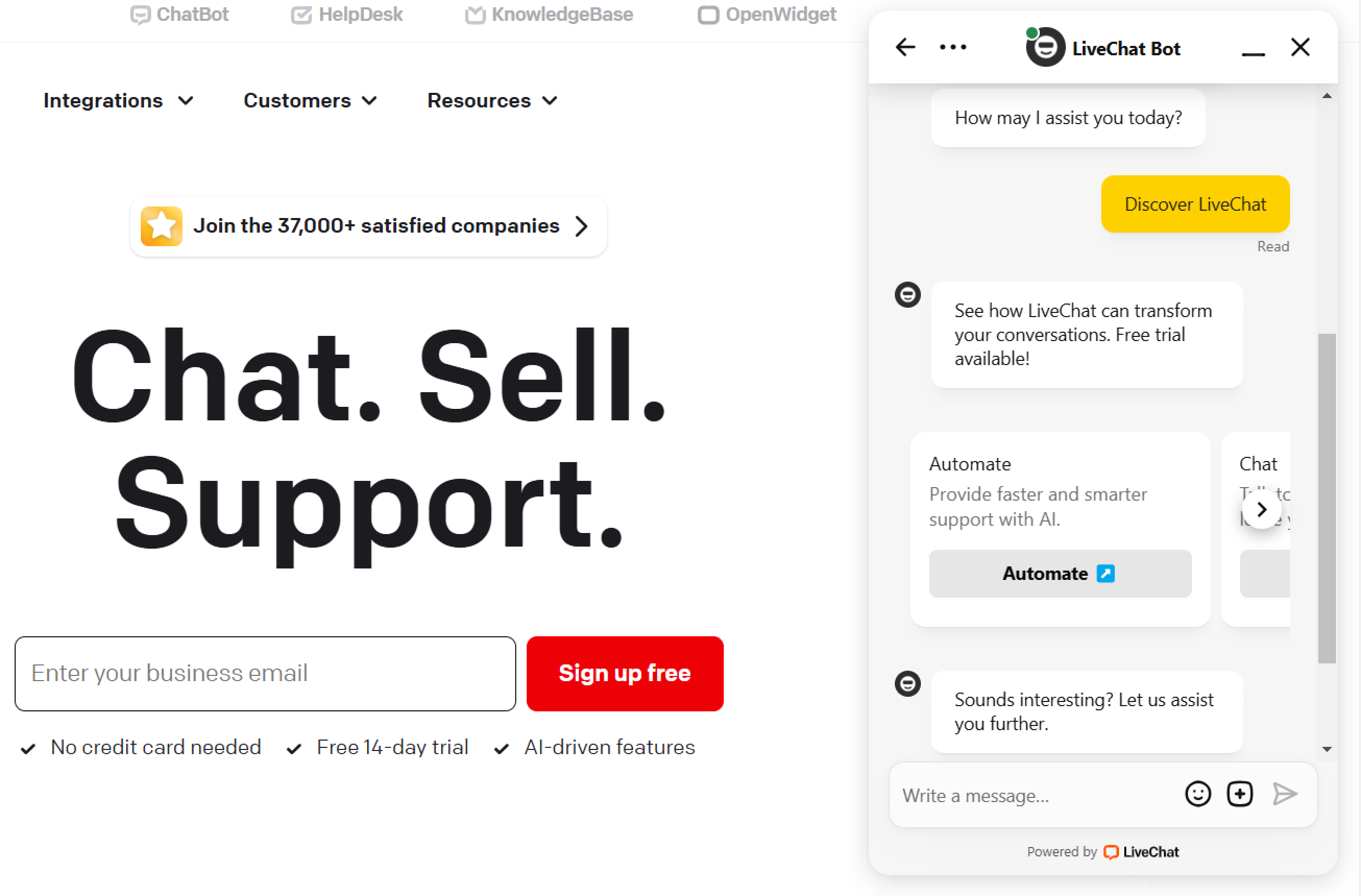 Live_chat_widget_on_a_LiveChat_website