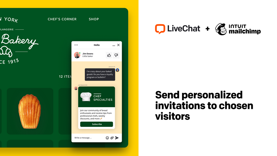 Newsletter sign up in chat