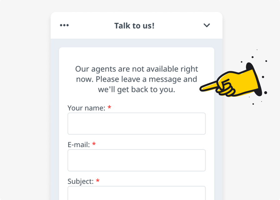 Creating ticket in ticket form in LiveChat® app