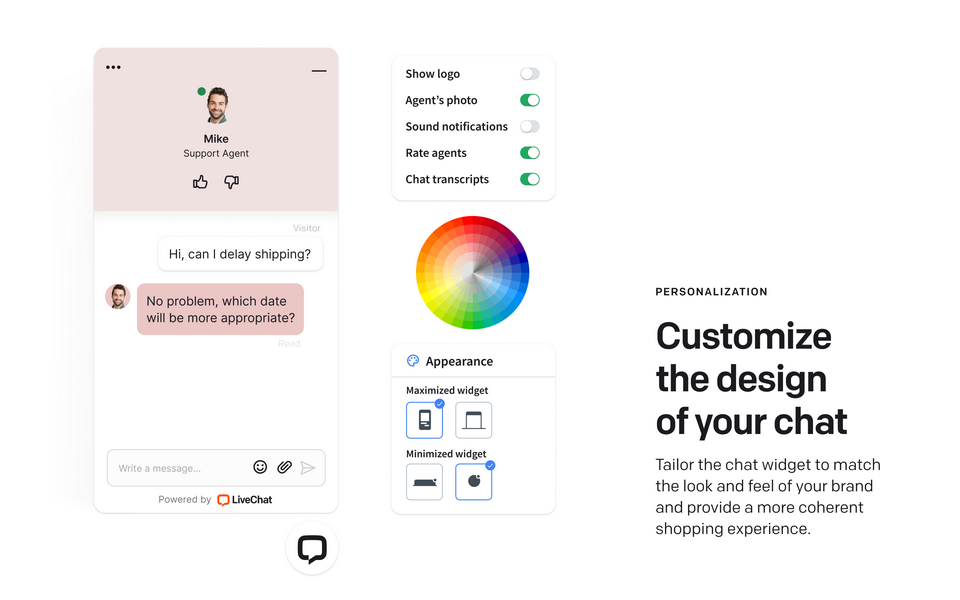 Customization options