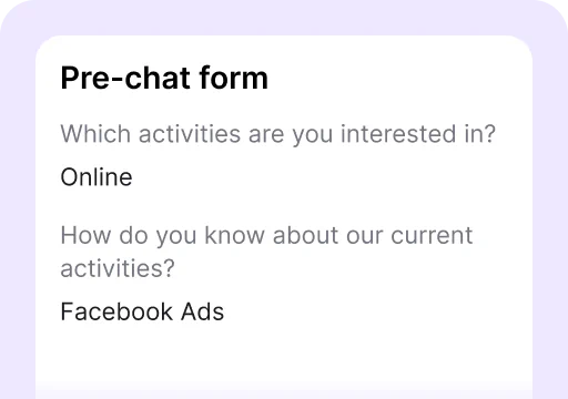 Pre-chat survey is one of the areas available in the customer details tab inside the Archives section of the LiveChat® agent app. It's where you see the information provided in the pre-chat survey.