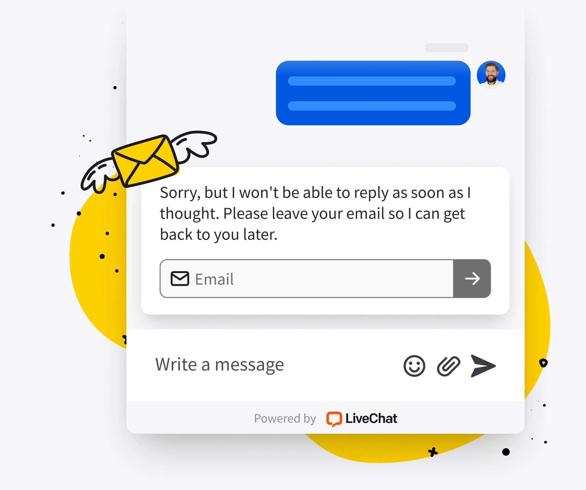 Inactivity messages in LiveChat®