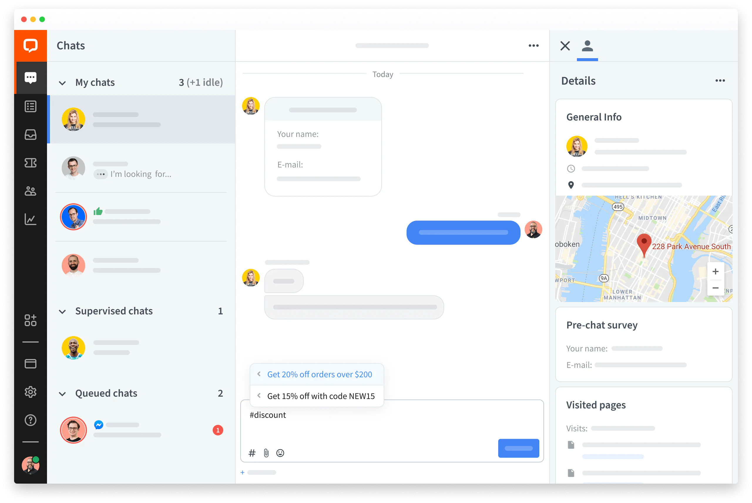 LiveChat® web app features